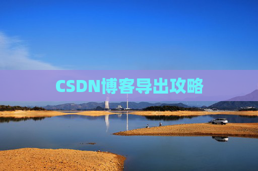 CSDN博客导出攻略
